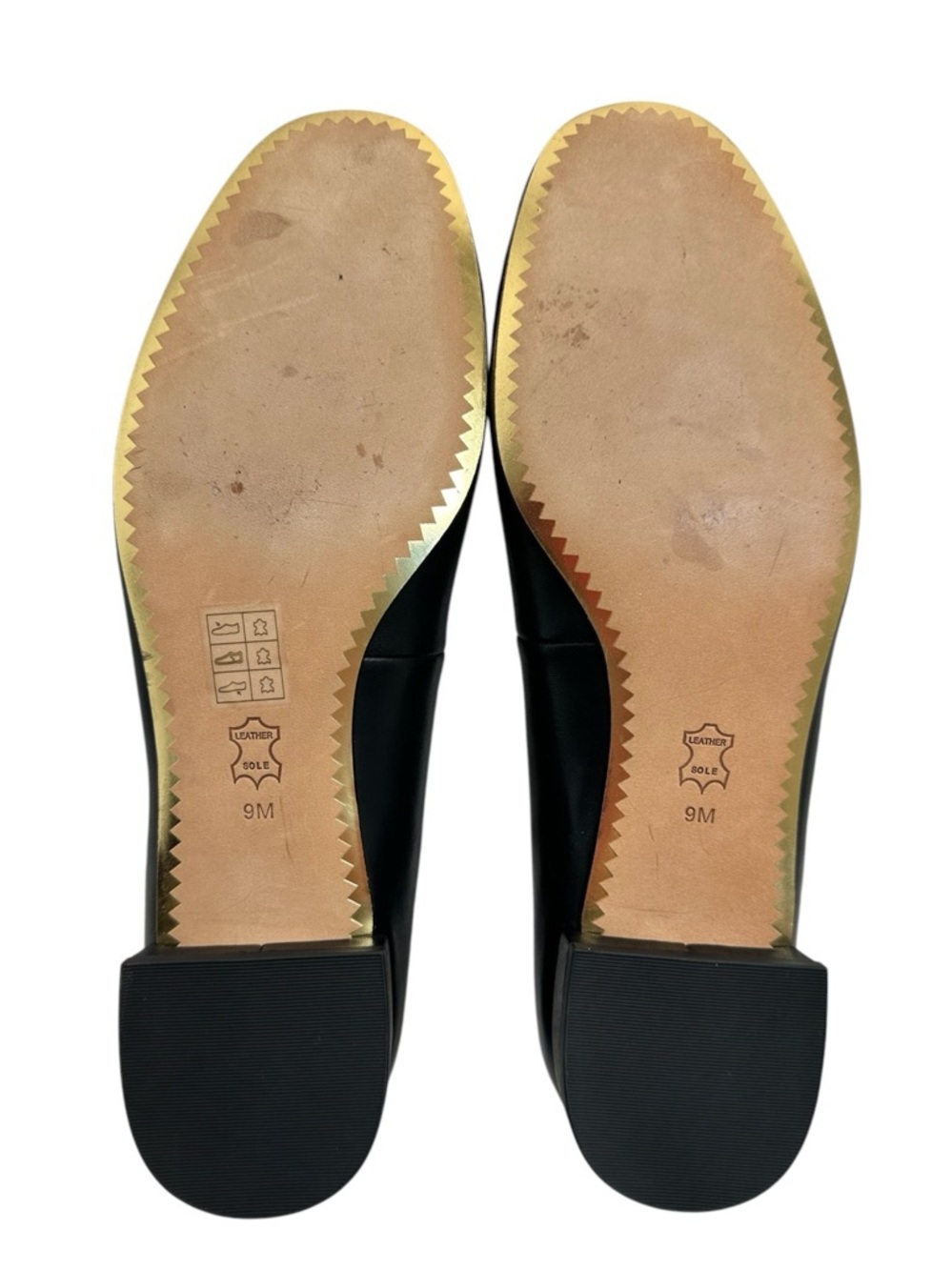 TORY BURCH Black Chelsea 25mm Ballet Flat Logo Heel Size 9 $268 Old Money - Picture 10 of 11